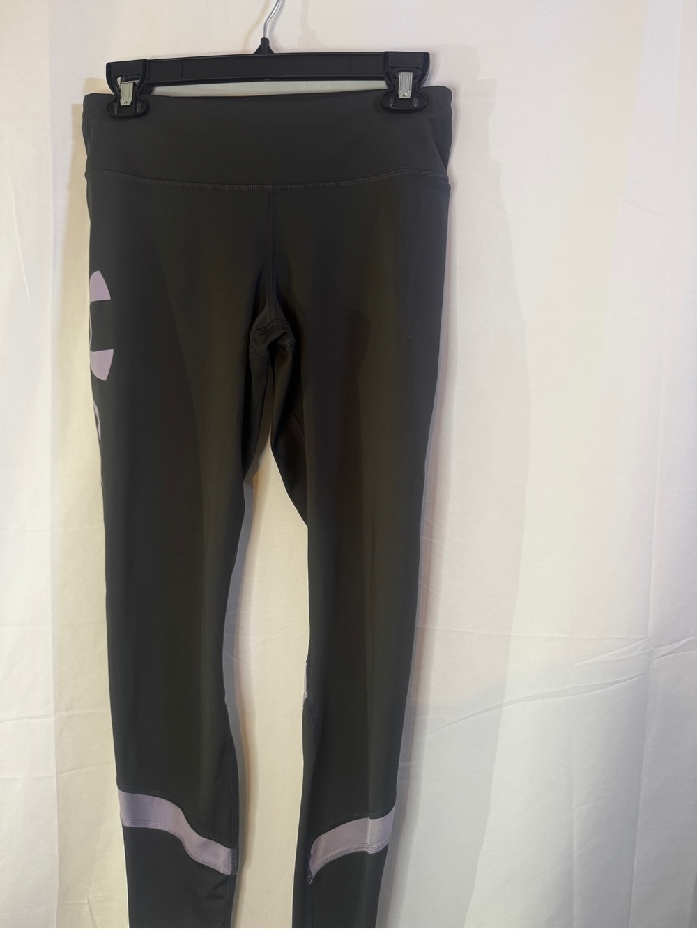 Under Armour Black Leggings with Lavender Accents